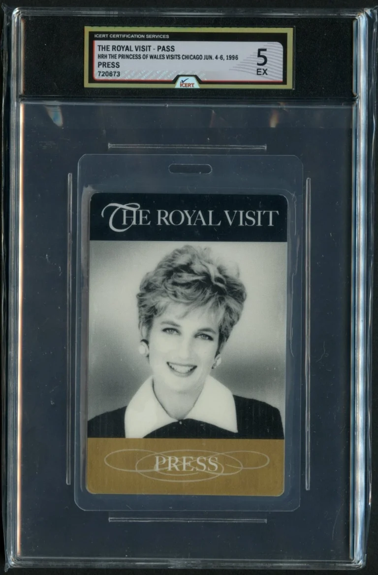 The Royal Visit Princess Diana Visits Chicago June 1996 Press Pass Grade 5 iCERT
