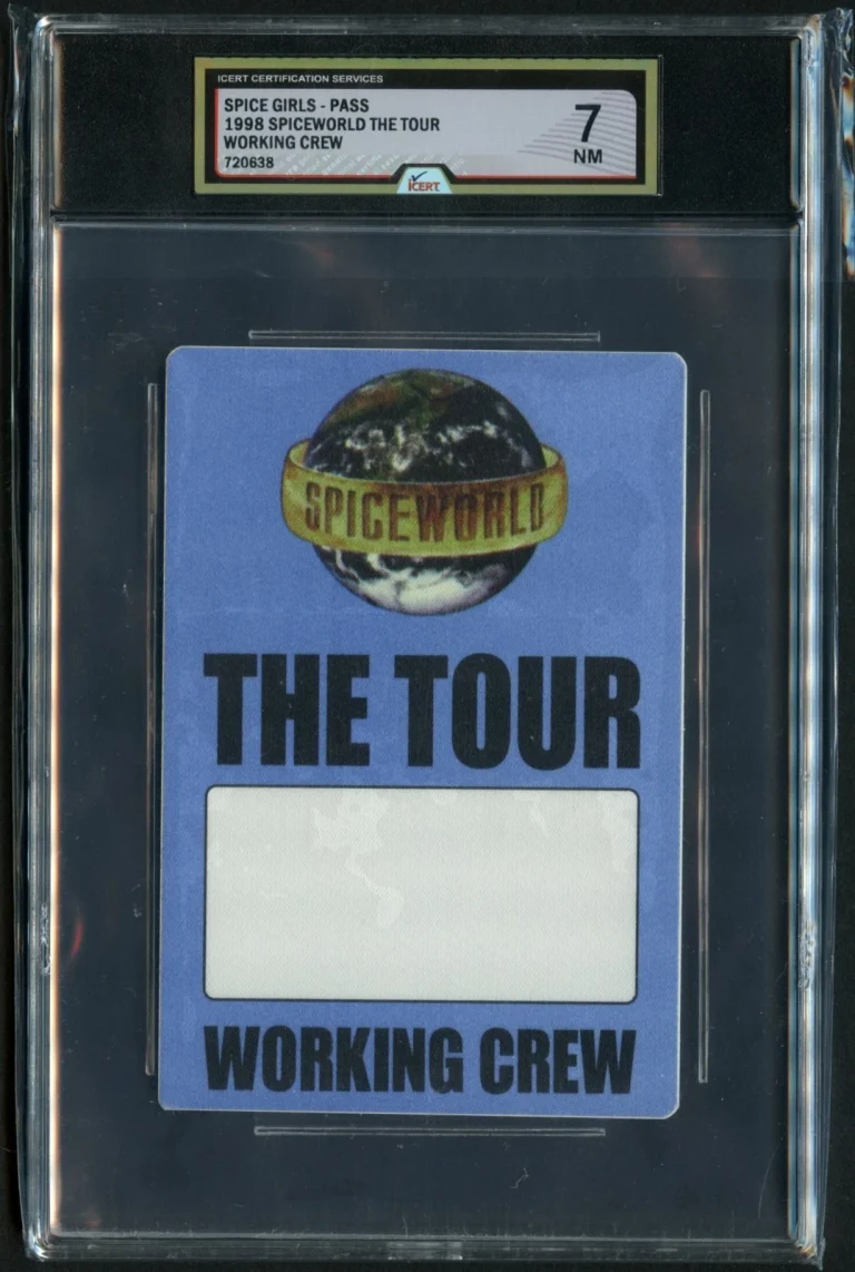 Spice Girls 1998 Spiceworld The Tour Working Crew Backstage Pass Grade 7 iCERT