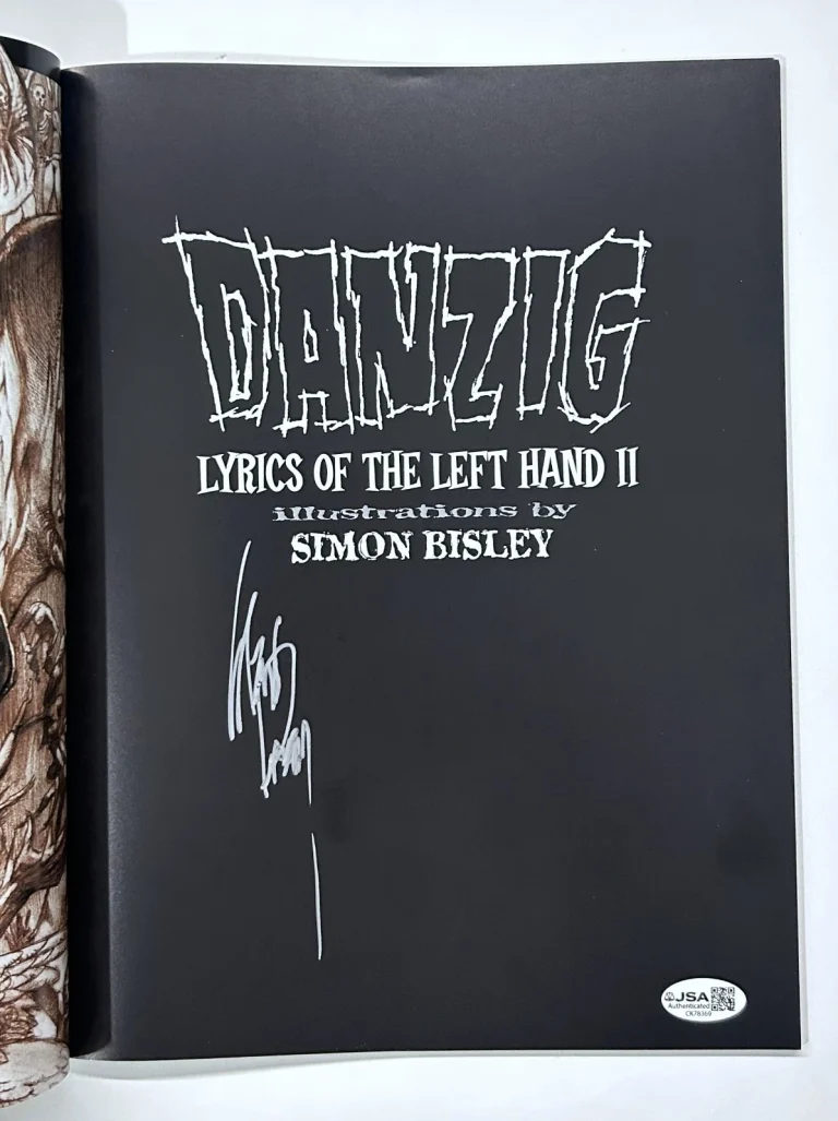 Glenn Danzig SIGNED Lyrics of Left Hand Vol II Illustration Book JSA COA Misfits