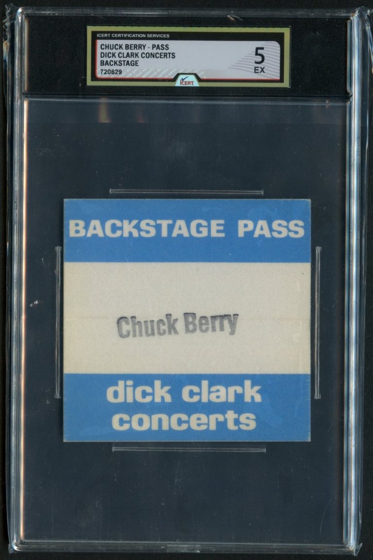 Chuck Berry Dick Clark Concerts Backstage Pass Grade 5 iCERT
