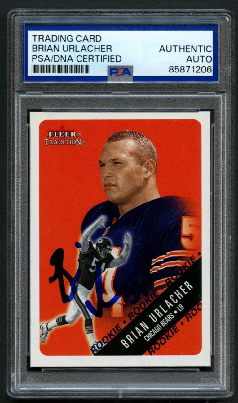 Brian Urlacher #309 signed autograph Chicago Bears 2000 Fleer PSA Slabbed