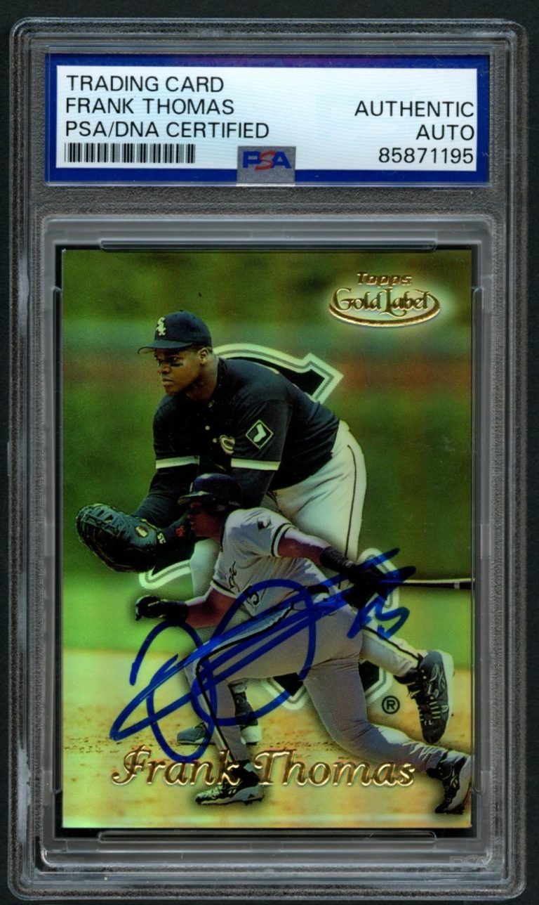 Frank Thomas signed autograph White Sox 1999 Topps Gold Label PSA Slabbed
