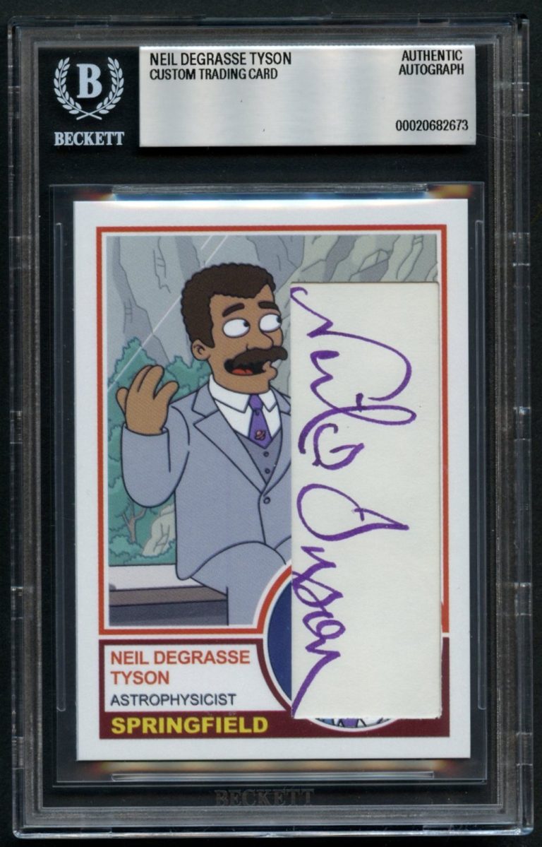 Neil deGrasse Tyson signed autograph Custom Cut Astrophysicist Author Card BAS