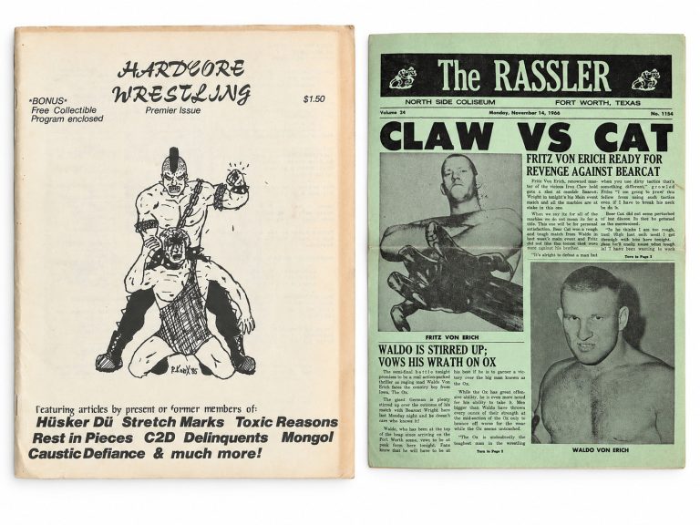 1985 Hardcore Wrestling #1 Premiere Punk Zine Husker Du + Rassler 1966 Insert
