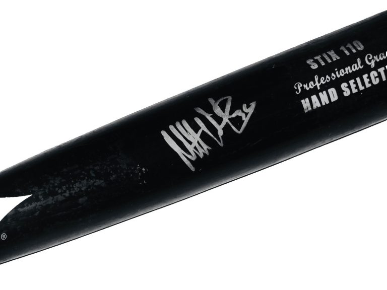 MATT WIETERS AUTOGRAPHED BAT (BALTIMORE ORIOLES) - Spring Training Used Bat!