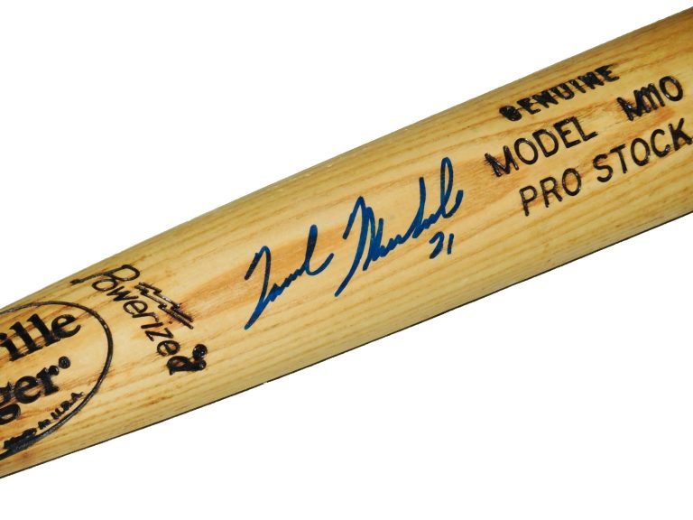 NICK MARKAKIS AUTOGRAPHED BAT (ORIOLES / BRAVES) - Spring Training Used Bat!