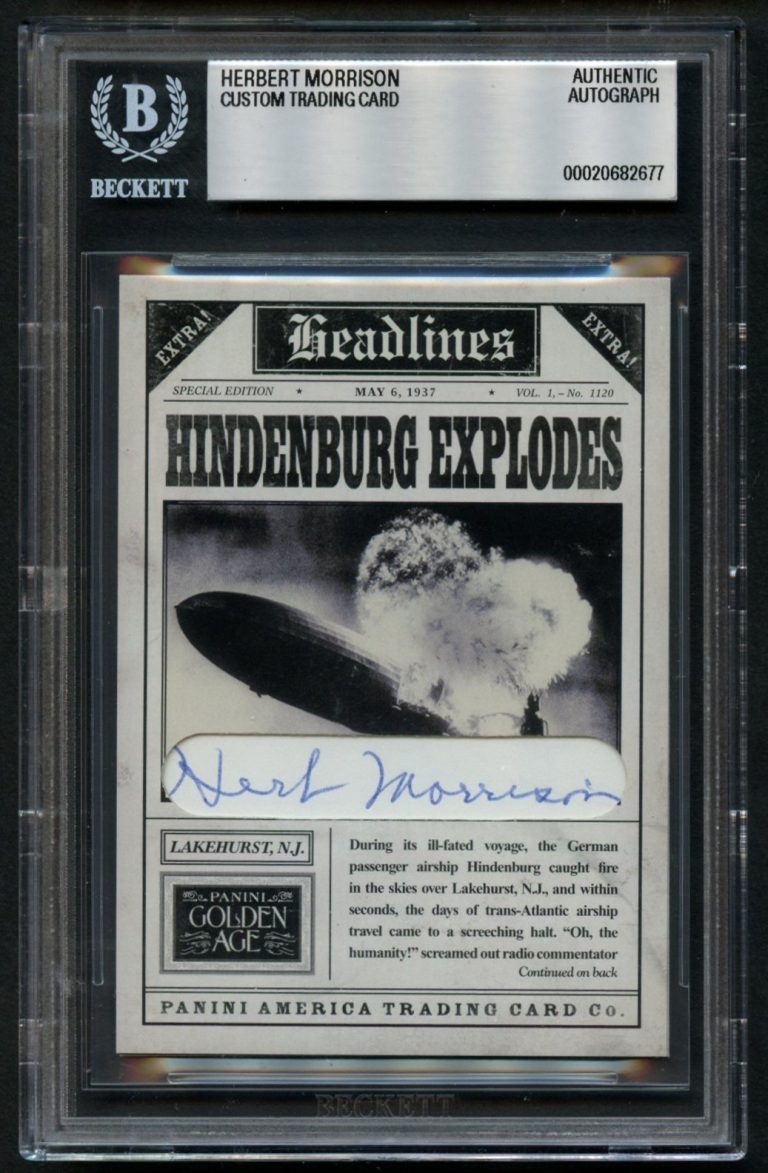Herbert Morrison signed Journalist Hindenburg 