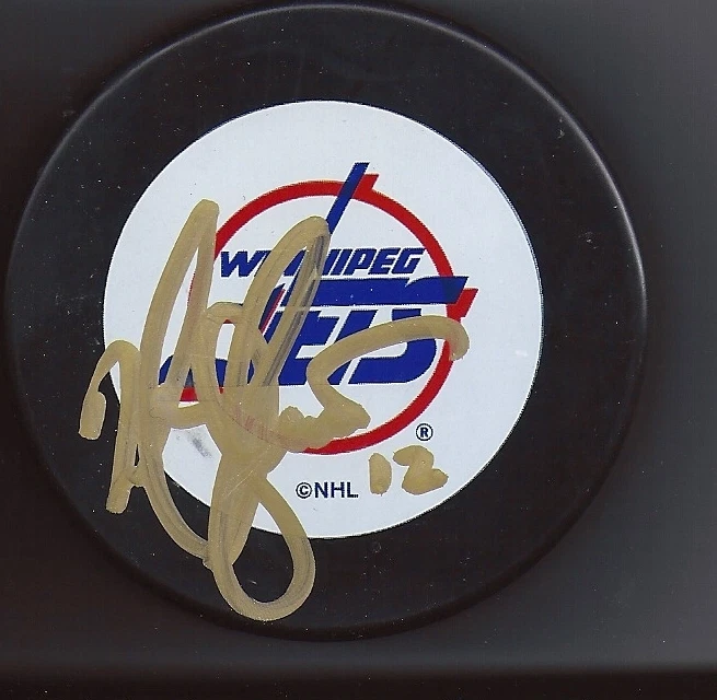 Mark OSBORNE Signed WINNIPEG JETS Puck