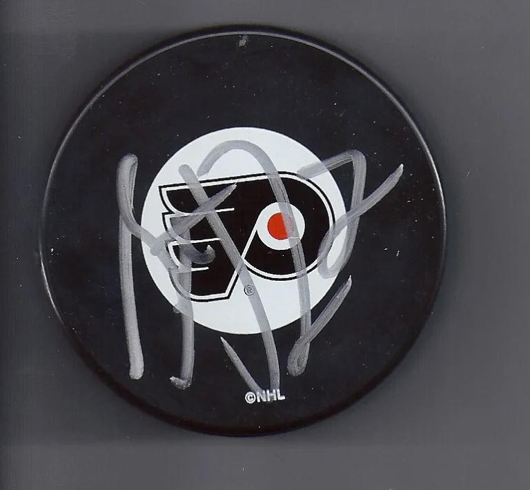 Steve DOWNIE Signed Philadelphia FLYERS Puck