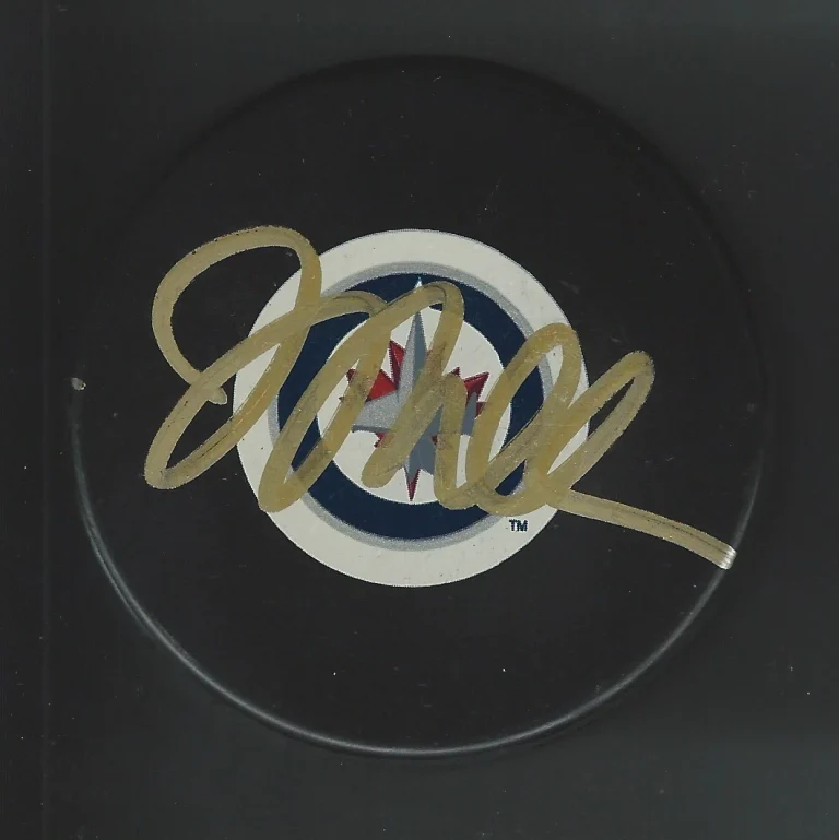 Julian MELCHIORI Signed WINNIPEG JETS Puck