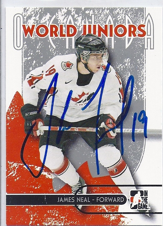 James NEAL Signed ITG O' Canada Card Vegas Golden Knights
