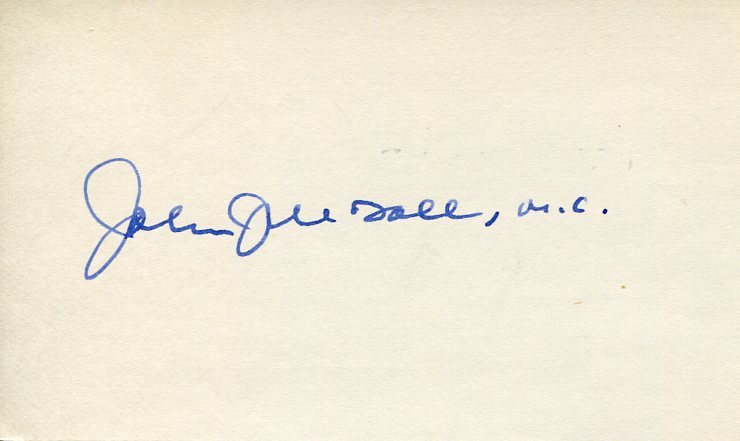 John McFall California CA US Representative Congress Signed Autograph