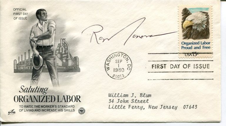 Raymond Ray Donovan US Secretary of Labor Reagan Cabinet Signed Autograph FDC
