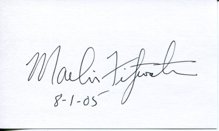 Marlin Fitzwater White House Press Secretary Under Reagan Bush Signed Autograph