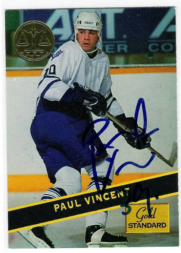Paul Vincent Signed 1994 Gold Standard Signature Rookies Card #96