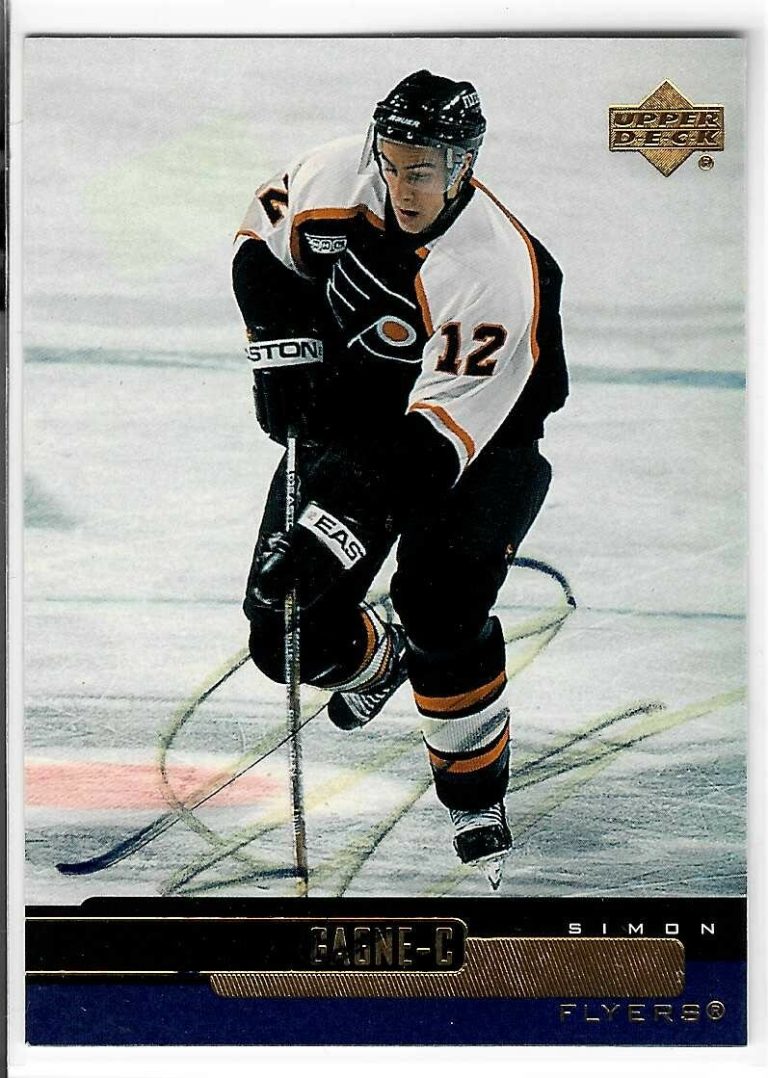 Simon Gagne Signed 1999/00 Upper Deck Card #270