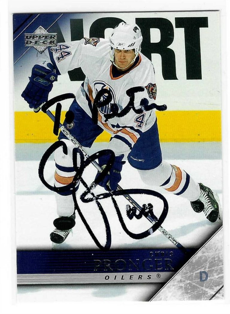 Chris Pronger Signed 2004/05 Upper Deck Card #320 To Peter