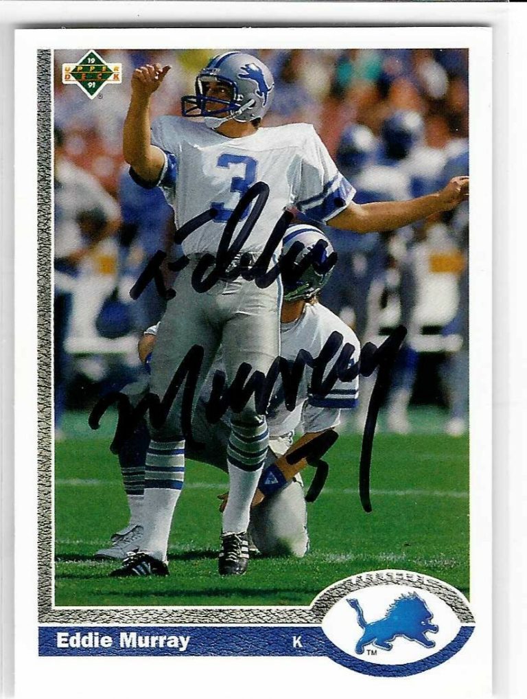 Eddie Murray Signed 1991 Upper Deck Card #321 Lions