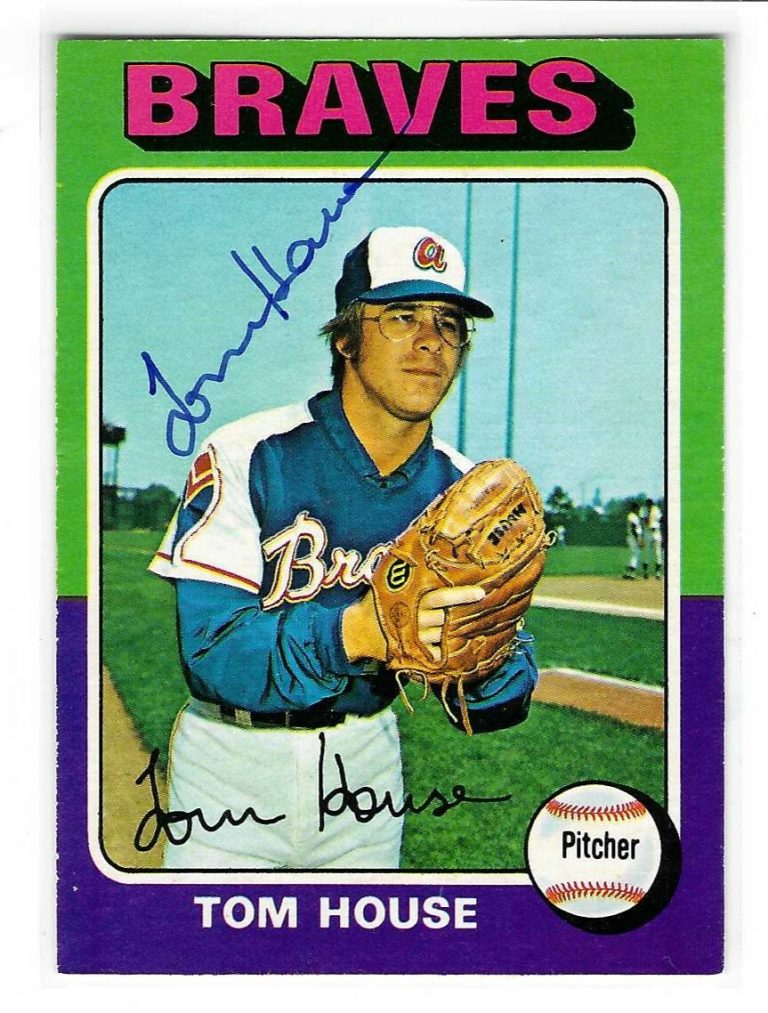 Tom House Signed 1975 O-Pee-Chee Card #525 Braves