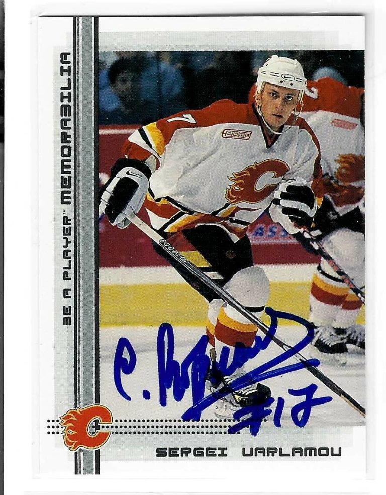 Sergei Varlamov Signed 2000/01 Be A Player Memorabilia Card #70