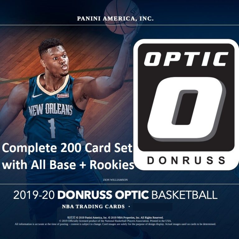 2019-20 Donruss Optic Complete (200) Card BASE Set w RC Zion Williamson Morant +