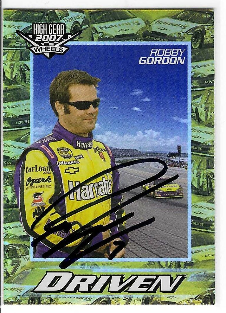 Robby Gordon Signed 2006 Wheels High Gear Driven Card #DR 5/27 NASCAR