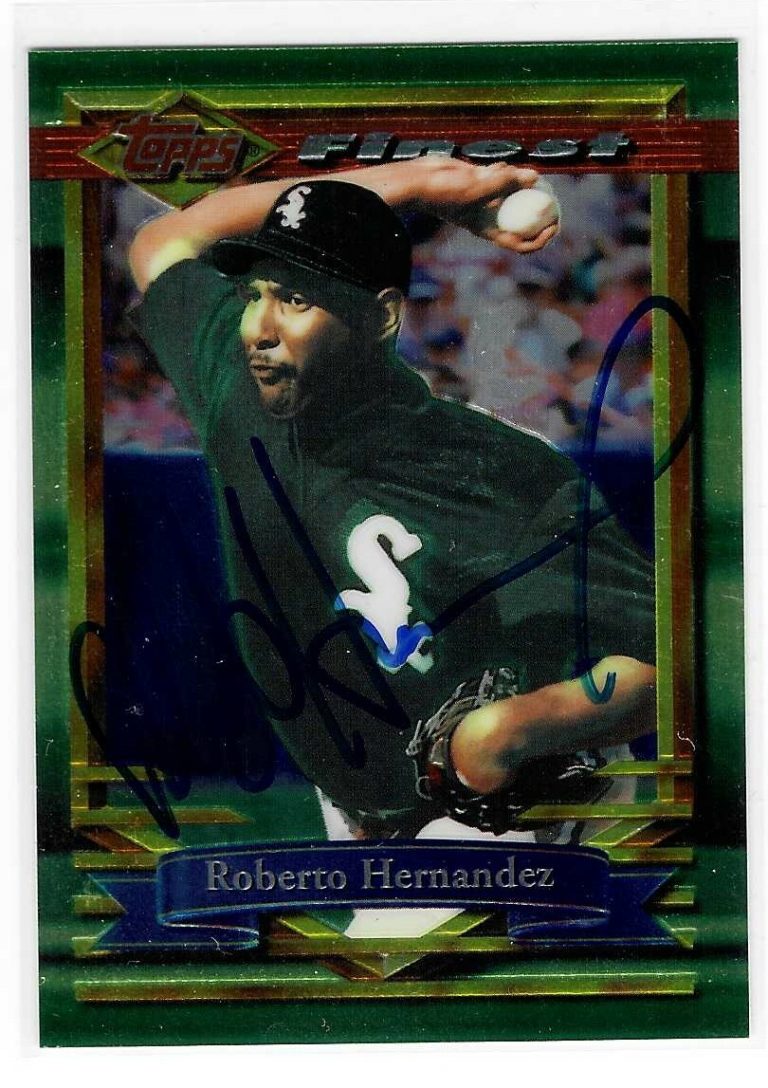 Roberto Hernandez Signed 1994 Topps Finest Card #376 Chicago White Sox