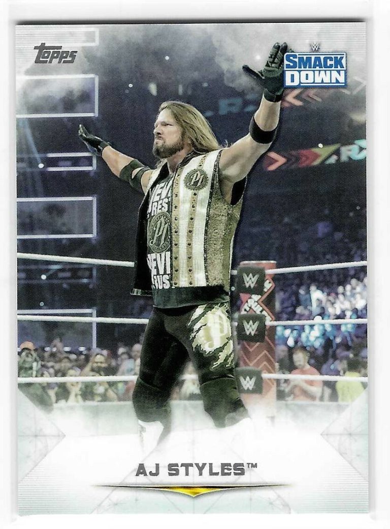 AJ Styles 2020 Topps Undisputed WWE Smack Down Card #25