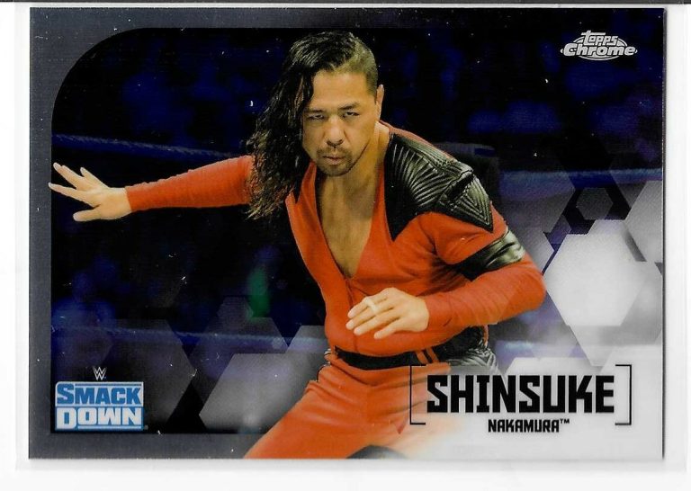 Shinsuke Nakamura 2020 Topps Chrome WWE Smack Down Card #60