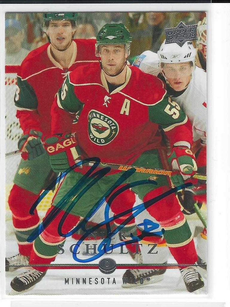 Nick Schultz Signed 2008/09 Upper Deck Card #104