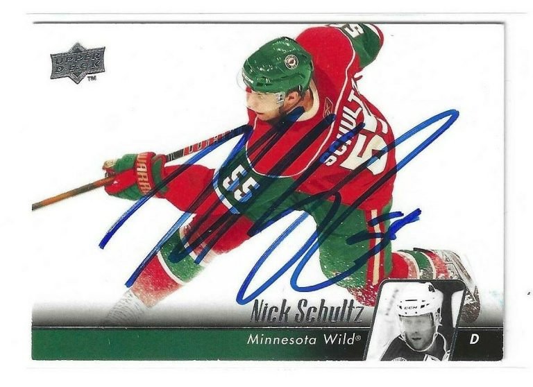 Nick Schultz Signed 2010/11 Upper Deck Card #108