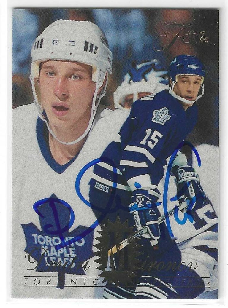 Dmitri Mironov Signed 1994/95 Flair Card #183 Toronto Maple Leafs