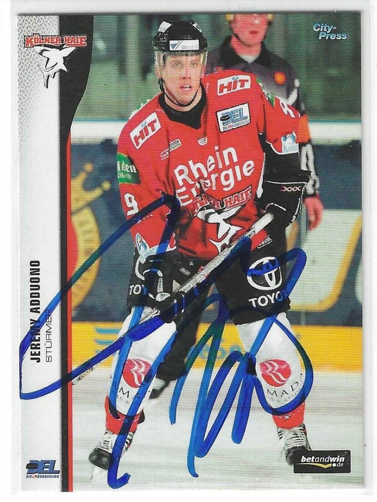 Jeremy Adduono Signed 2005/06 City Press Premier Card #9