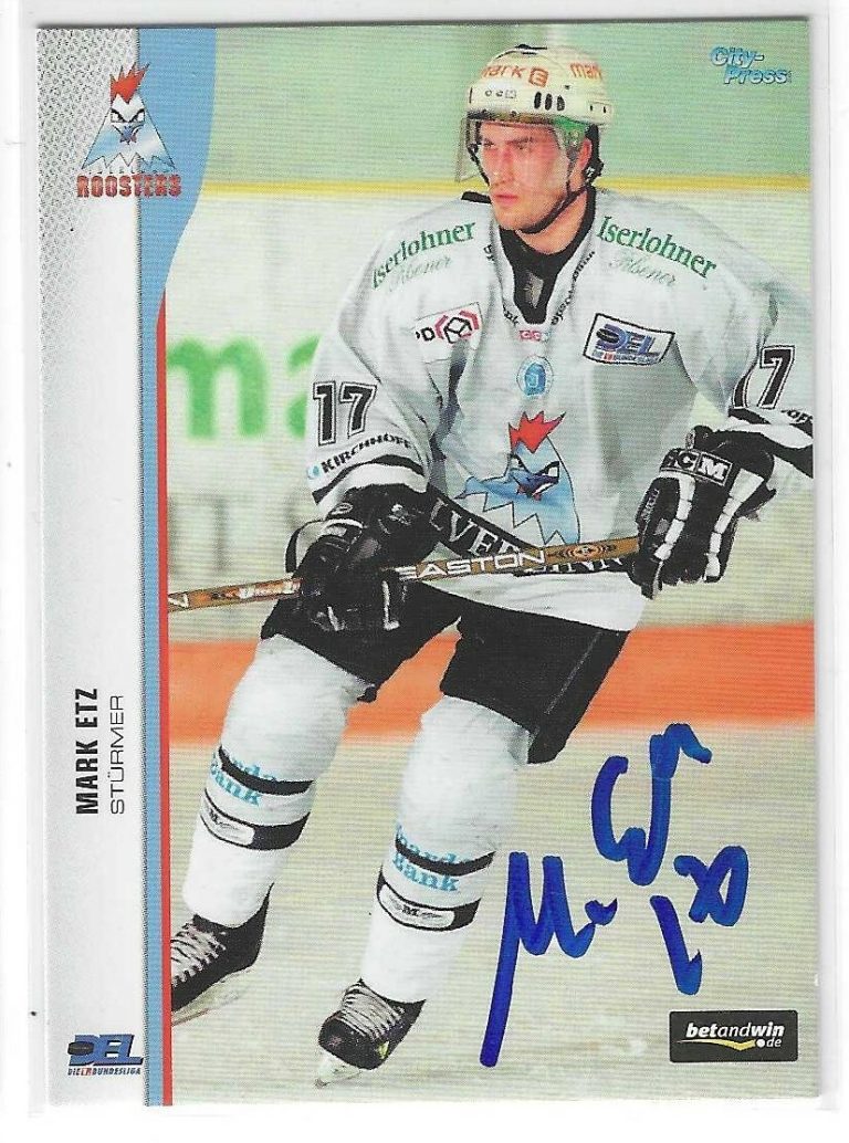 Mark Etz Signed 2005/06 City Press Premier Card #17