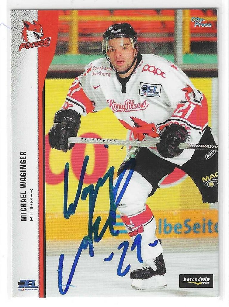 Michael Waginger Signed 2005/06 City Press Premier Card #21