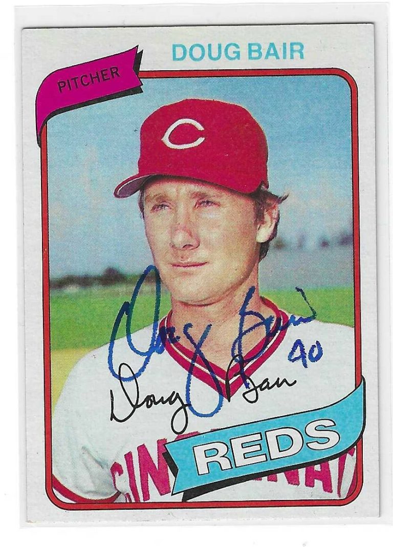 Doug Bair Signed 1980 Topps Card #449 Cincinnati Reds