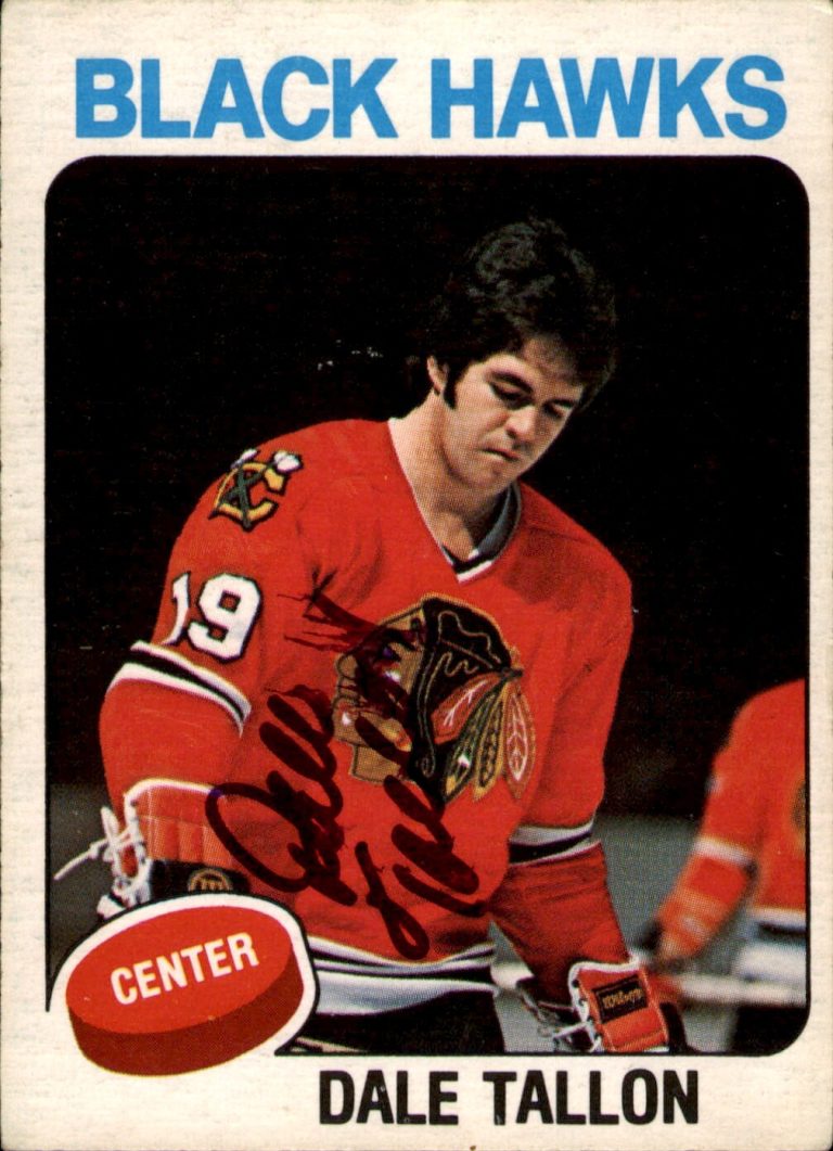 Dale Tallon Signed 1975-76 O-Pee-Chee Card #351 Chicago Blackhawks