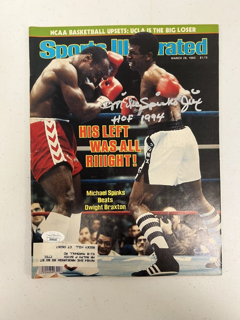 Michael Spinks Jinx Signed Auto Sports Illustrated 