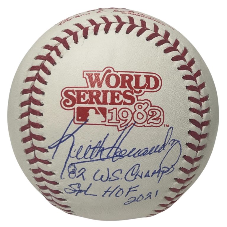 Keith Hernandez Signed 1982 World Series ROMLB Baseball w/ 2 Ins JSA COA NY Mets