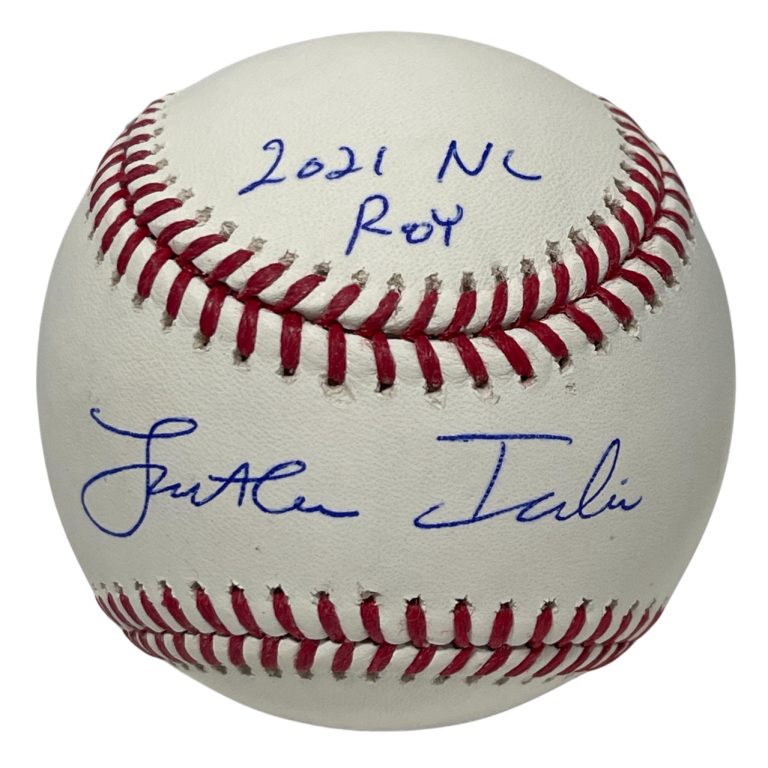 Jonathan India Signed ROMLB Baseball 2021 NL ROY Ins PSA ITP HOLO COA Royals