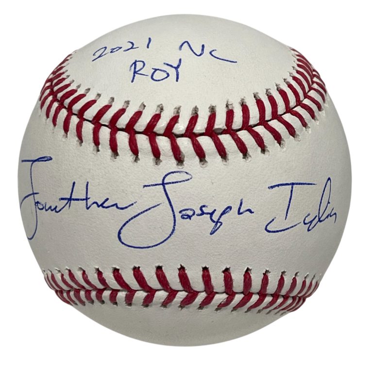 Jonathan India Full Name Signed ROMLB Baseball 2021 NL ROY PSA ITP HOLO COA