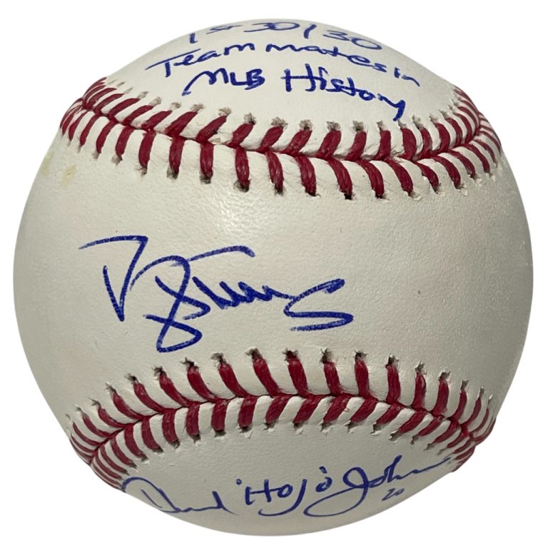 Darryl Strawberry & Howard Johnson Signed ROMLB Baseball w/ Ins JSA COA Mets