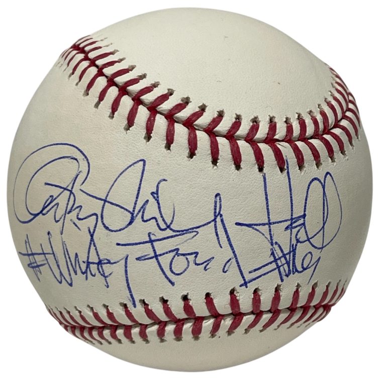 Anthony Michael Hall Signed Rawlings ROMLB Baseball JSA COA Whitey Ford B