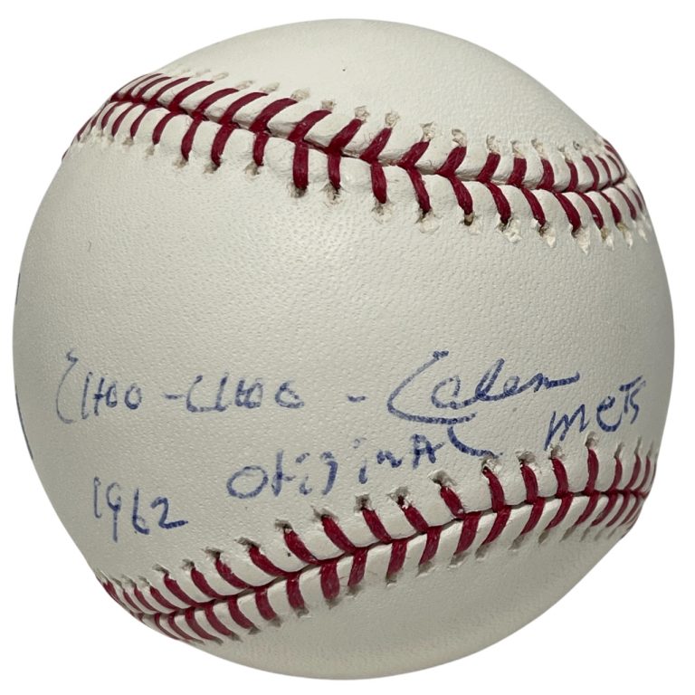 Choo-Choo Coleman Signed ROMLB Baseball w/ 1962 Original Mets JSA COA