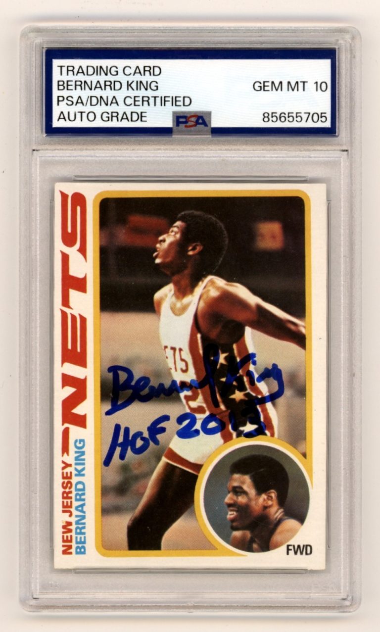 Bernard King 1978-79 Topps #75 Signed Rookie RC HOF 2013 INS. PSA 10 Auto Nets