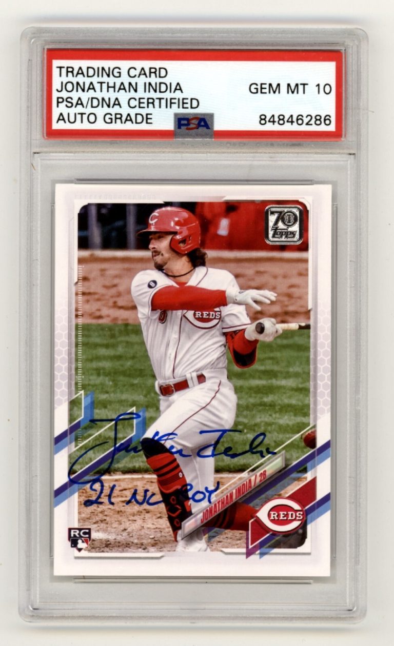 Jonathan India 2021 Topps Update #US286 Signed Rookie RC PSA 10 Auto ROY