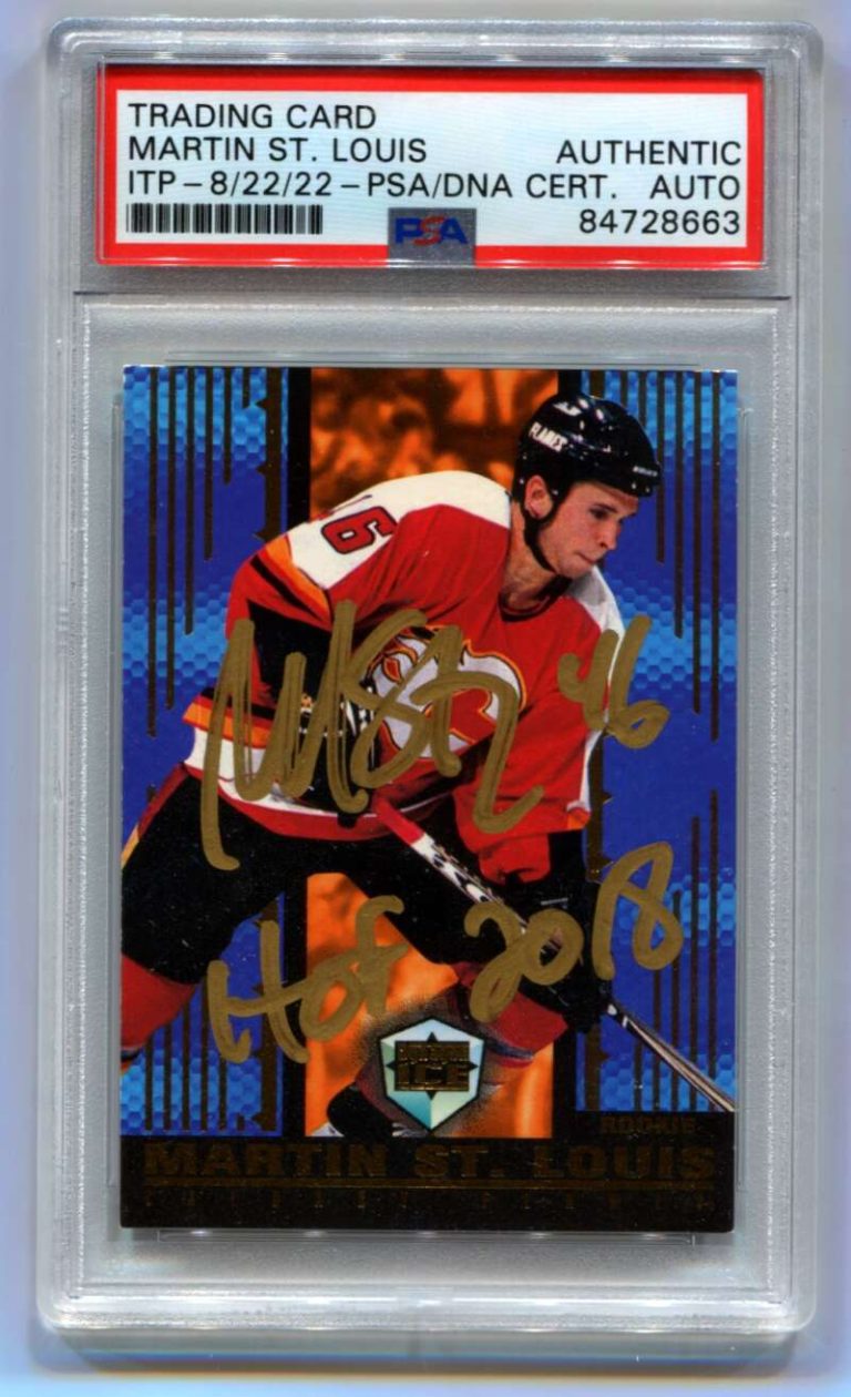 Martin St. Louis 1998-99 Pacific Dynagon Ice Signed Auto RC HOF 2018 PSA ITP