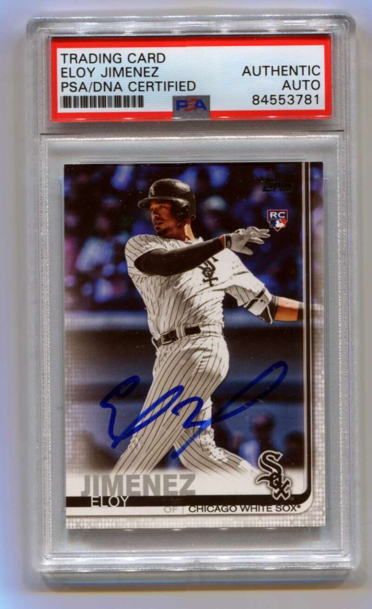 Eloy Jimenez 2019 Topps Baseball Series 2 #670 MLB HOLO RC Signed Auto PSA DNA
