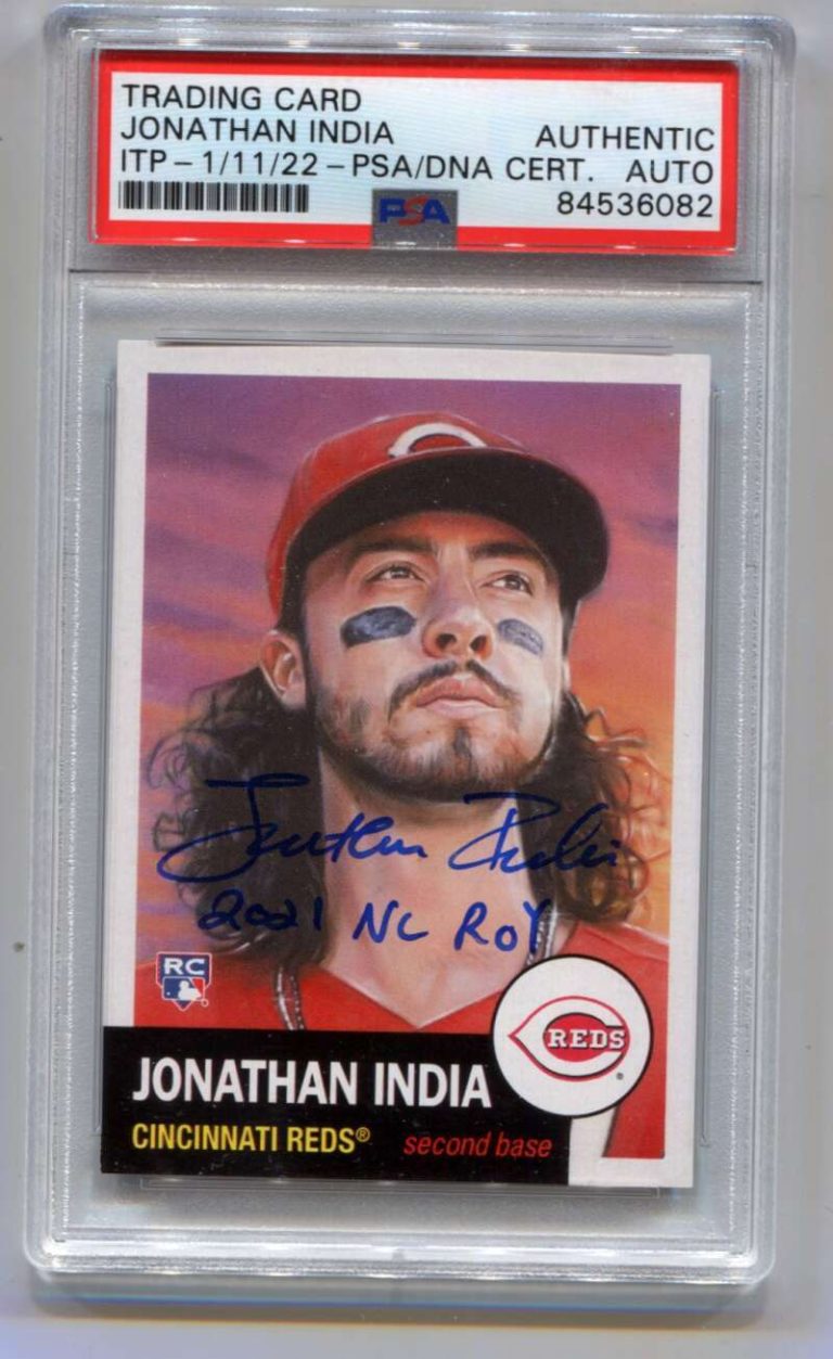 Jonathan India 2021 Topps Living #479 RC 2021 NL ROY Signed Auto PSA DNA ITP