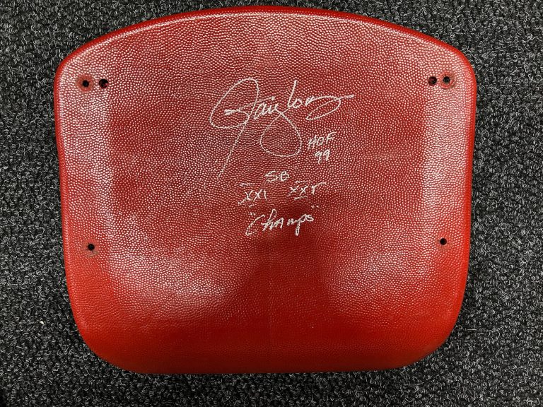 Lawrence Taylor Signed Auto New York Giants Stadium Seat HOF & SB INSC JSA W COA